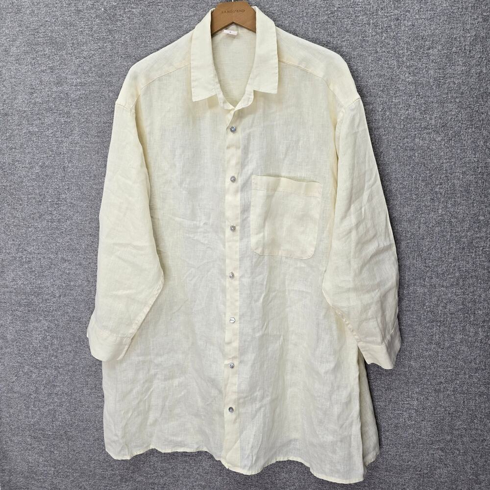 ROVE LINEN SUMMER DRESS SHIRT, SIZE M